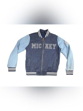 Our Universe Disney Mickey Varsity Jacket Adult Medium Blue Full Zip